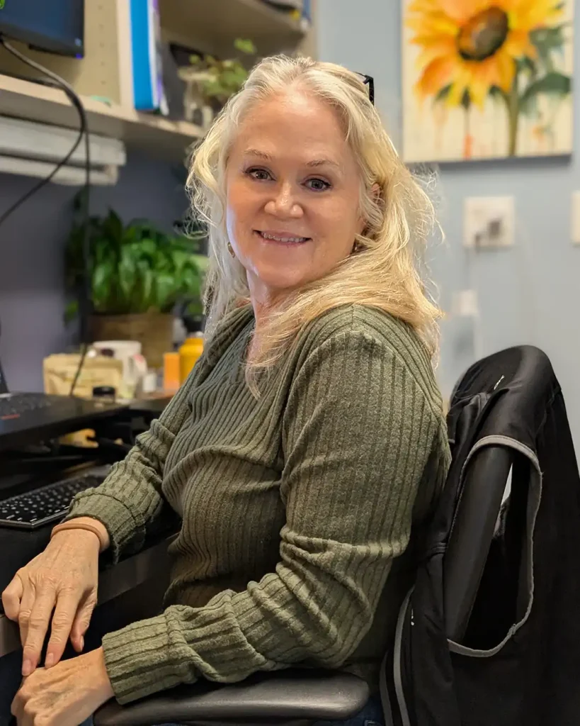 Portrait of Tirza Coe, Home Delivered Meals Coordinator at Meals on Wheels of the Monterey Peninsula.